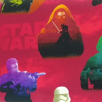 Baumwolljersey " Star Wars rot"